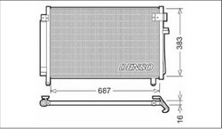 Радіатор кондиціонера Denso DCN36002