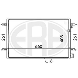 Радіатор кондиціонера Era 667086