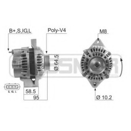 Генератор MITSUBISHI A5TA3891 MITSUBISHI