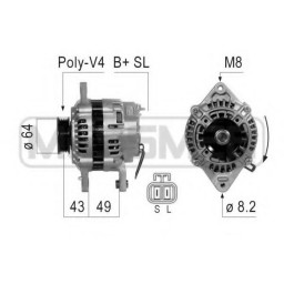 Генератор MANDO AB175053 MANDO