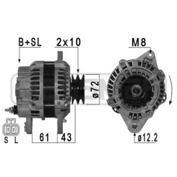 Генератор MITSUBISHI A003TA4298A MITSUBISHI