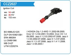 Котушка запалювання KRAUF CCZ2027 KRAUF