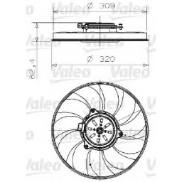 Вентилятор радіатора OPEL 1341365 OPEL