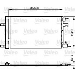 Радіатор кондиціонера Valeo 814202