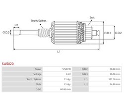 Якір стартера VOLVO 20486513 VOLVO