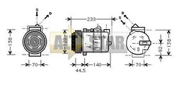 Компресор кондиціонера DENSO 7SB16C4471007680 DENSO