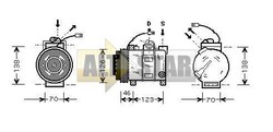 Компресор кондиціонера VOLKSWAGEN 4Z7260805 VOLKSWAGEN