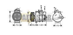 Компресор кондиціонера VOLKSWAGEN 7L6820803F VOLKSWAGEN