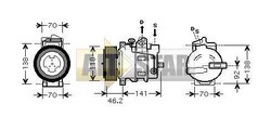 Компресор кондиціонера MERCEDESBENZ 0002305111 MERCEDESBENZ