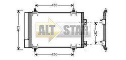 Радіатор кондиціонера PEUGEOT 9650545480 PEUGEOT