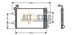 Радіатор кондиціонера VOLKSWAGEN 6Q0820411 VOLKSWAGEN