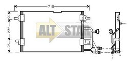 Радіатор кондиціонера VOLKSWAGEN 8D0260403E VOLKSWAGEN