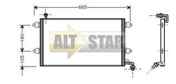 Радіатор кондиціонера VOLKSWAGEN 1H1820413A VOLKSWAGEN