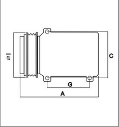 Компресор кондиціонера VOLKSWAGEN 6Q0820808C VOLKSWAGEN