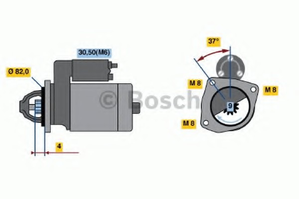 Стартер Bosch 0001109300