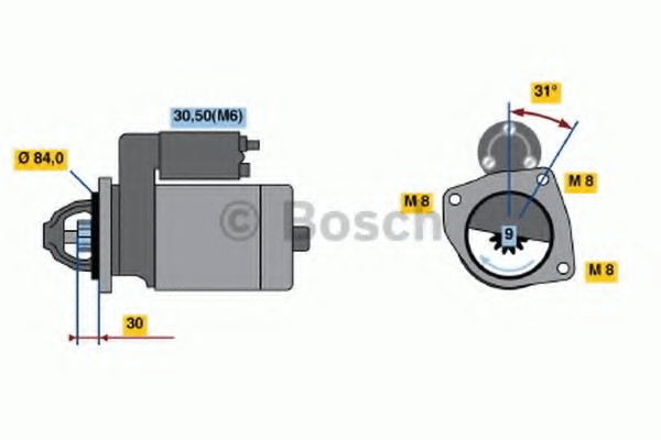 Стартер Bosch 0001109306