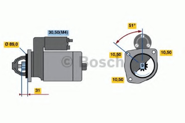 Стартер Bosch 0001231005