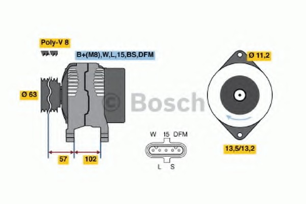 Генератор Bosch 0124655024