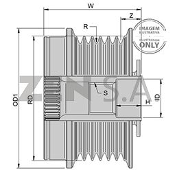 ZN 5670 ZEN Шкив генератора инерционный купить запчасть в