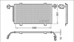 Радіатор кондиціонера OPEL 7701044407 OPEL