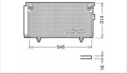 Радіатор кондиціонера Denso DCN36001