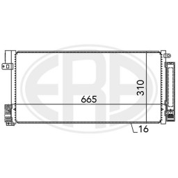 Радіатор кондиціонера FIAT 93168140 FIAT