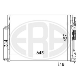 Радіатор кондиціонера ERA 667028B ERA