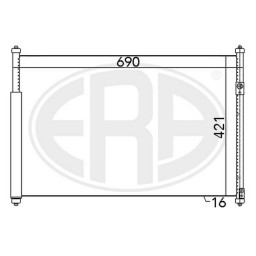 Радіатор кондиціонера ERA 667080A ERA