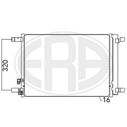 Радіатор кондиціонера Era 667094