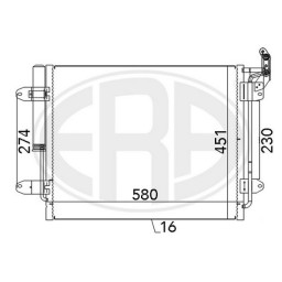 Радіатор кондиціонера ERA 667142B ERA