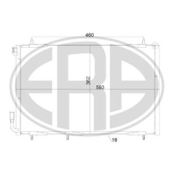 Радіатор кондиціонера ERA 667150B ERA