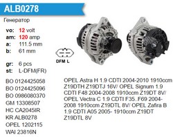 Генератор BOSCH 0124425096 BOSCH