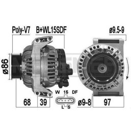 Генератор BOSCH 0124555118 BOSCH