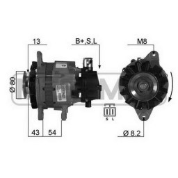 Генератор MITSUBISHI A002T27883 MITSUBISHI