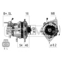 Генератор MITSUBISHI A003T07483 MITSUBISHI