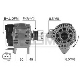 Генератор VOLKSWAGEN 06F 903 023 GX VOLKSWAGEN