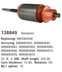 Якір стартера Motorherz 138849CN