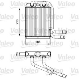 Радіатор обігрівача HELLA 8FH351316201 HELLA