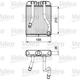 Радіатор обігрівача Valeo 811532