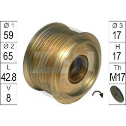 Шків генератора інерційний Zen ZN5527