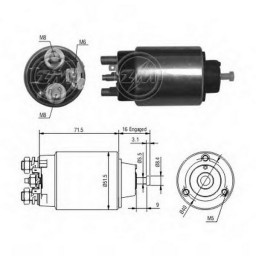 Втягуюче реле стартера Zm ZM864