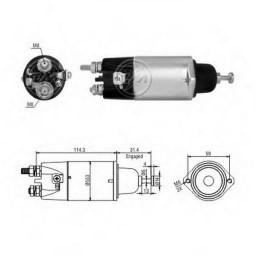 Втягуюче реле стартера MITSUBISHI M371XSB206 MITSUBISHI