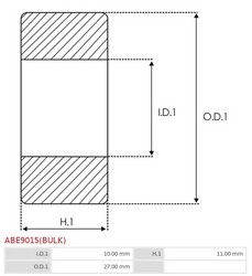 Підшипник кульковий AS ABE9015(BULK)