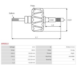 Ротор генератора BOSCH F00M999911 BOSCH