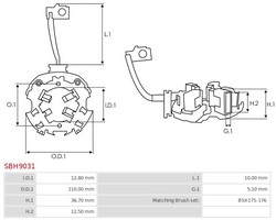 Щіткотримач стартера AS SBH9031
