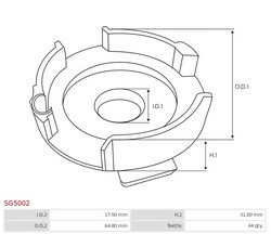 Наружна зубчатка редуктора AS SG5002