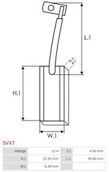 Щітки генератора AS SVX7(IKA) AS