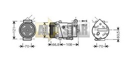 Компресор кондиціонера OPEL 6854015 OPEL