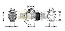 Компресор кондиціонера VOLKSWAGEN 034260805B VOLKSWAGEN