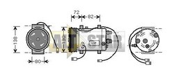 Компресор кондиціонера LUCAS ACP749 LUCAS